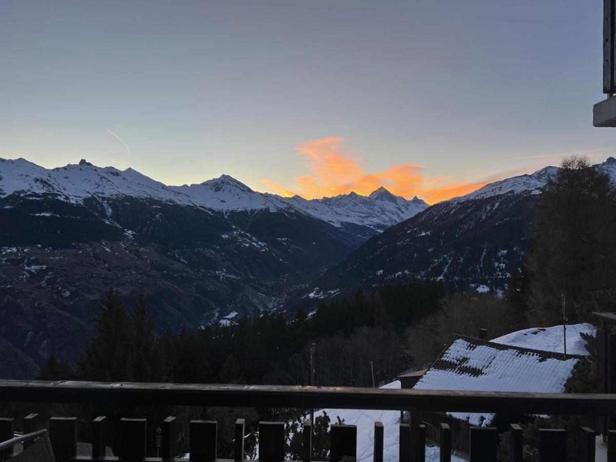Cosy Studio For 5 Near Ski Lift, Les Gentianes 莱斯克伦斯 外观 照片