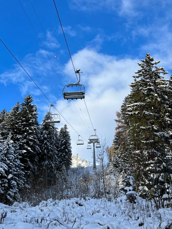 Cosy Studio For 5 Near Ski Lift, Les Gentianes 莱斯克伦斯 外观 照片