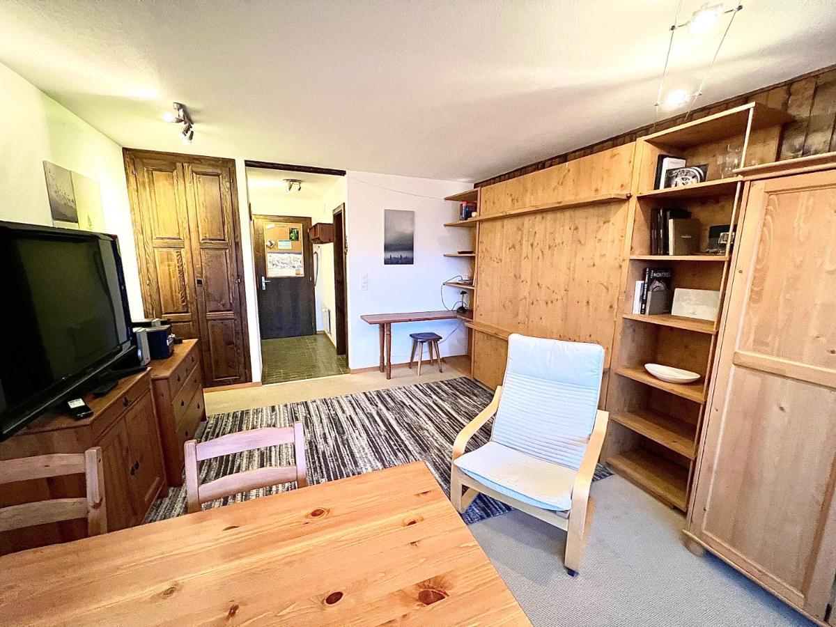 Cosy Studio For 5 Near Ski Lift, Les Gentianes 莱斯克伦斯 外观 照片
